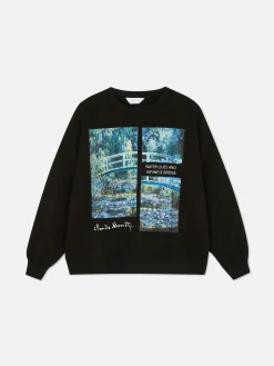Sweats À Capuche Et Sweat-Shirts|Primark Sweat-shirt Claude Monet Le Bassin Aux Nymphéas Noir