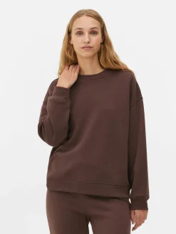 Sweats À Capuche Et Sweat-Shirts|Primark Sweat-shirt Col Ras-du-cou Essential Chocolat