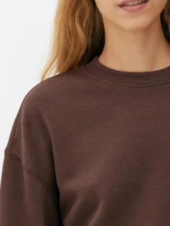 Sweats À Capuche Et Sweat-Shirts|Primark Sweat-shirt Col Ras-du-cou Essential Chocolat