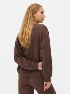 Sweats À Capuche Et Sweat-Shirts|Primark Sweat-shirt Col Ras-du-cou Essential Chocolat