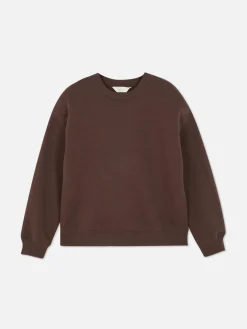 Sweats À Capuche Et Sweat-Shirts|Primark Sweat-shirt Col Ras-du-cou Essential Chocolat