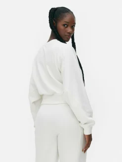 Sweats À Capuche Et Sweat-Shirts|Primark Sweat-shirt Coupe Droite Graphique à Coordonner Yale Ivoire