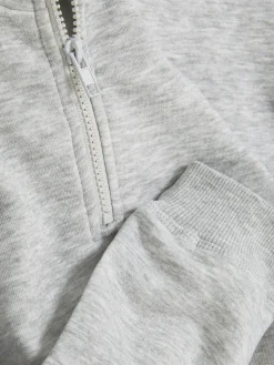 Sweats À Capuche Et Sweat-Shirts|Primark Sweat-shirt Court à Col Cheminée Gris chiné