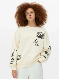 Sweats À Capuche Et Sweat-Shirts|Primark Sweat-shirt Disney Mickey Mouse X Keith Haring Crème