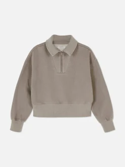 Sweats À Capuche Et Sweat-Shirts|Primark Sweat-shirt Délavé à L'acide à Col Cheminée Marron