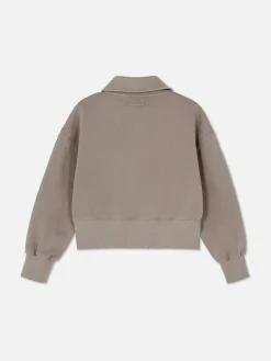 Sweats À Capuche Et Sweat-Shirts|Primark Sweat-shirt Délavé à L'acide à Col Cheminée Marron