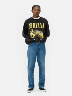 T-Shirts Et Sweat-Shirts À Motifs|Sweats À Capuche Et Sweat-Shirts|Primark Sweat-shirt Délavé Nirvana Anthracite