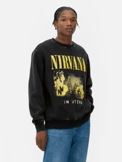 T-Shirts Et Sweat-Shirts À Motifs|Sweats À Capuche Et Sweat-Shirts|Primark Sweat-shirt Délavé Nirvana Anthracite