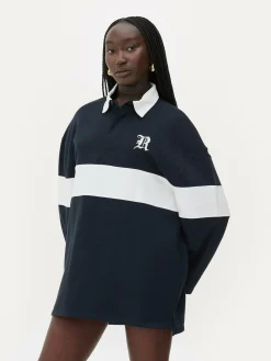 Hauts Et T-Shirts|Primark Sweat-shirt Façon Polo Oversize Rita Ora Bleu marine