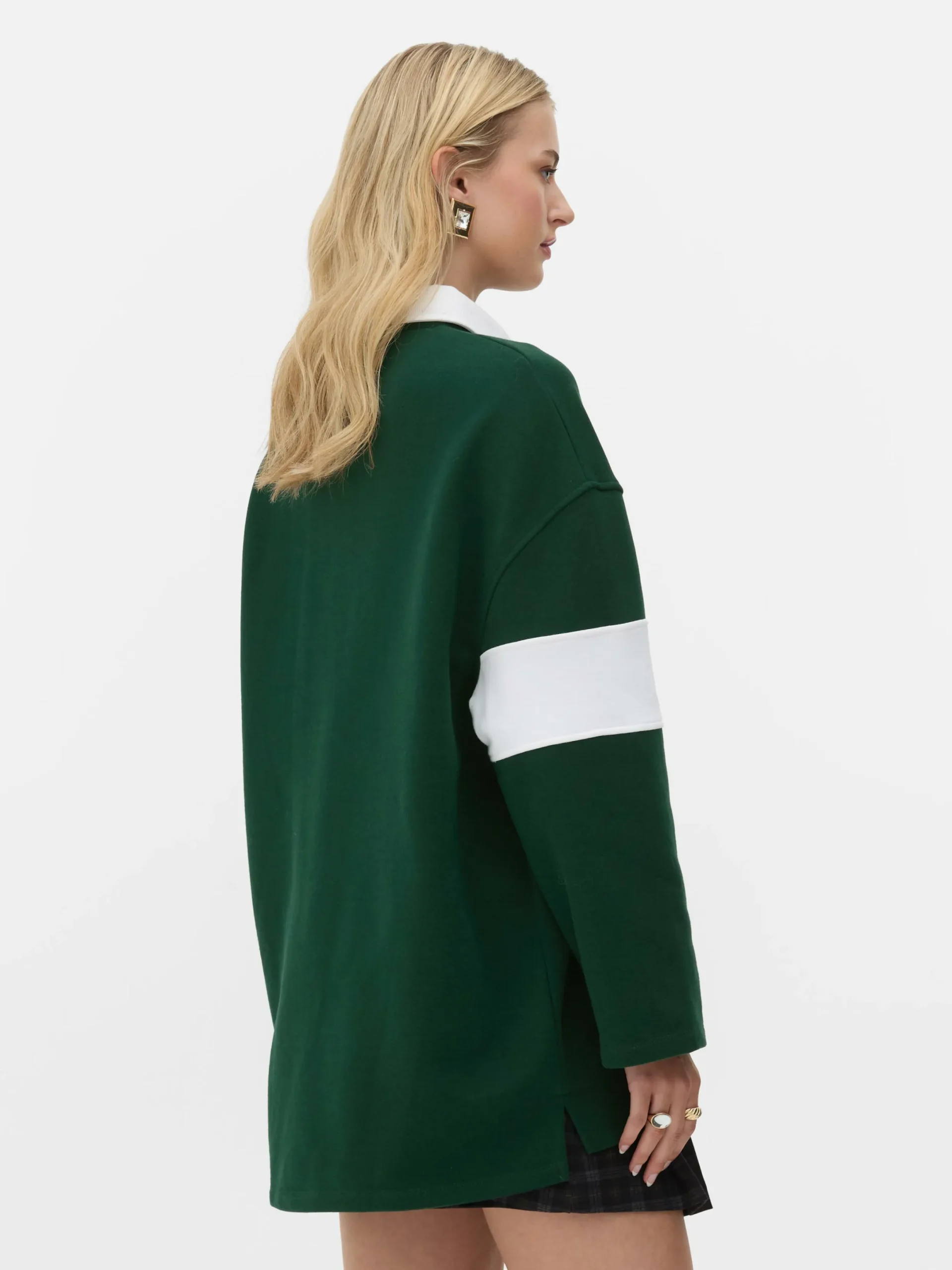 Hauts Et T-Shirts|Primark Sweat-shirt Façon Polo Oversize Rita Ora Vert