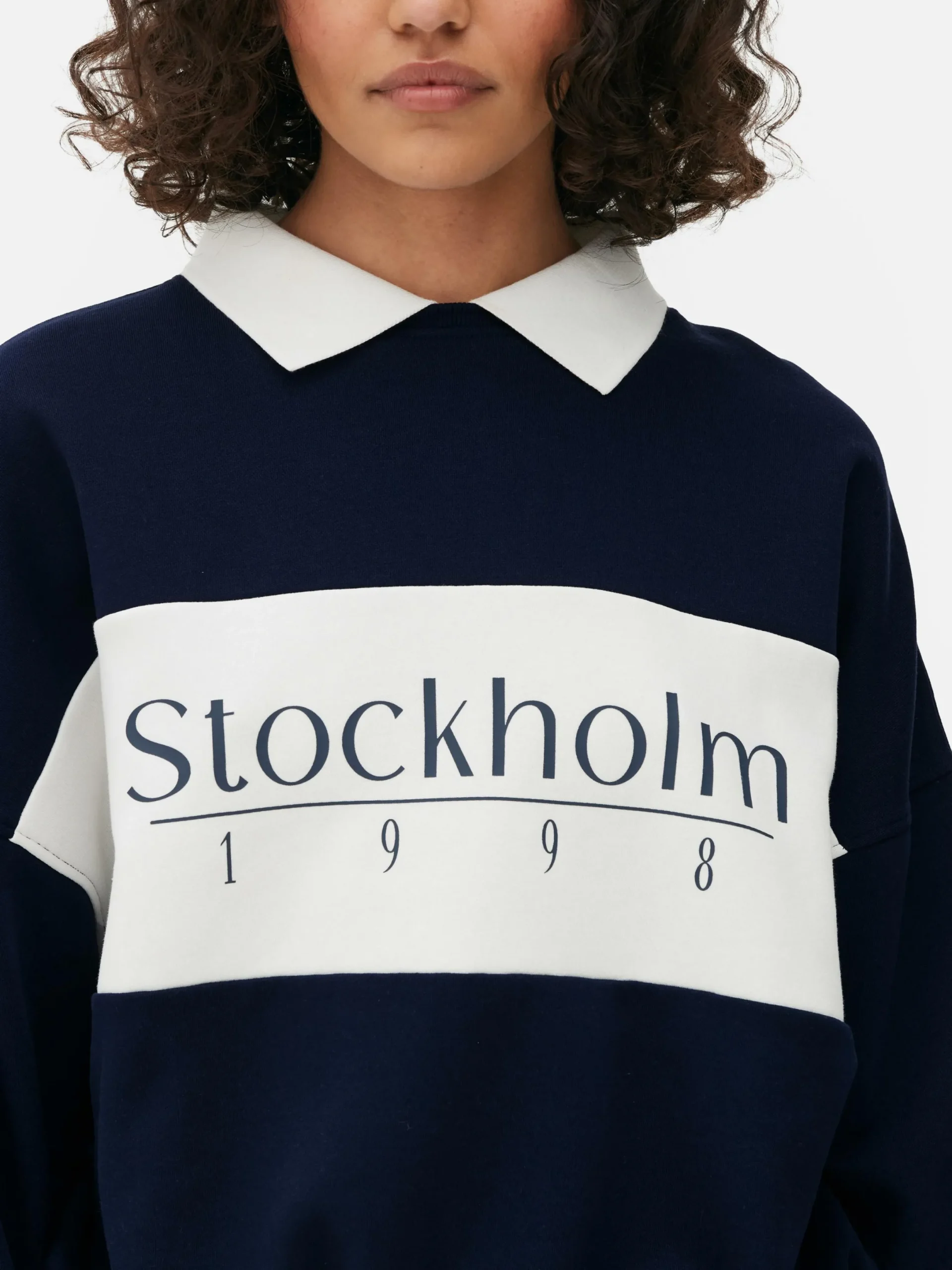 Sweats À Capuche Et Sweat-Shirts|Primark Sweat-shirt Graphique à Col Bleu marine