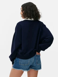 Sweats À Capuche Et Sweat-Shirts|Primark Sweat-shirt Graphique à Col Bleu marine