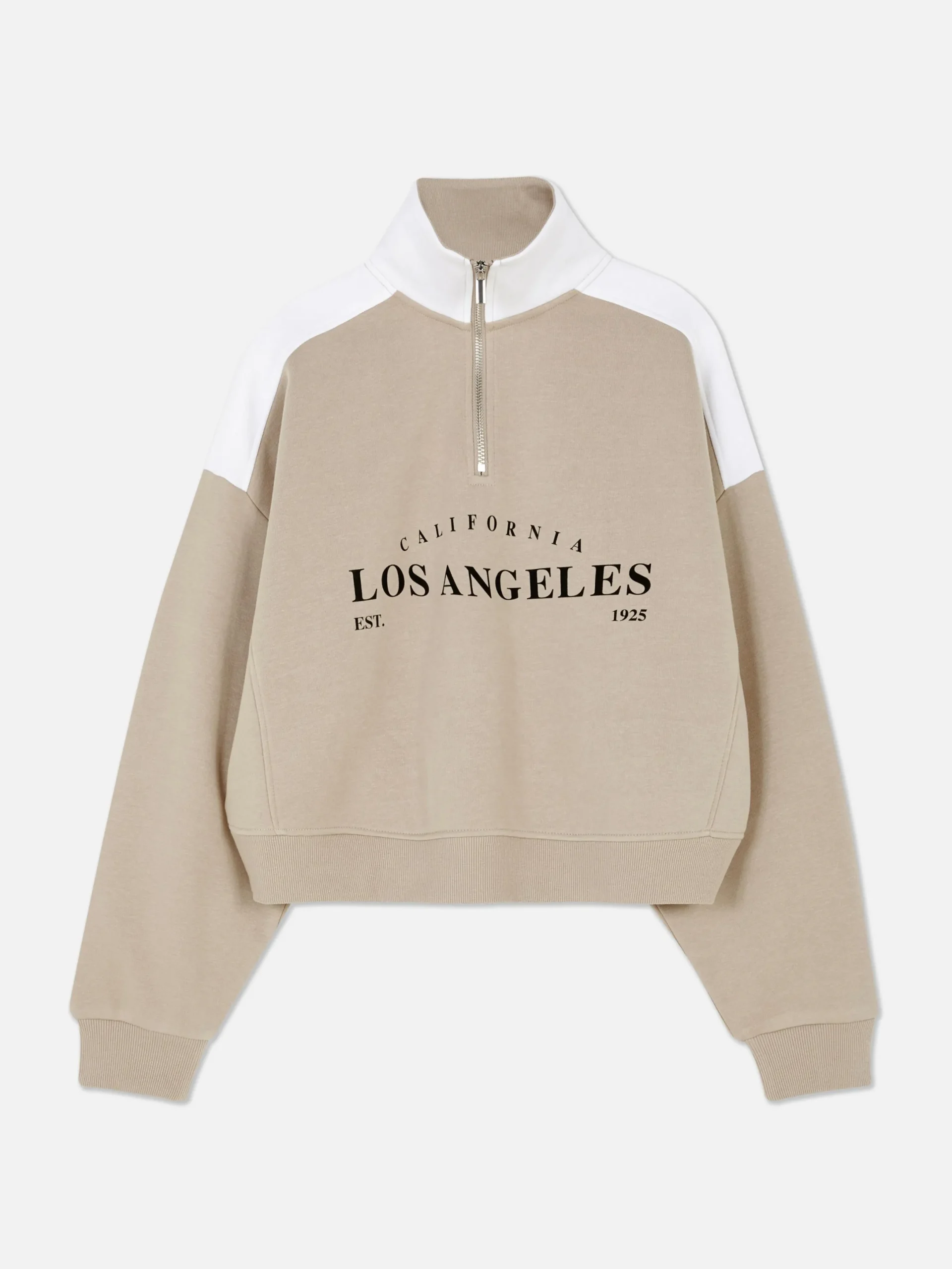 Sweats À Capuche Et Sweat-Shirts|Primark Sweat-shirt Graphique à Col Cheminée Naturel