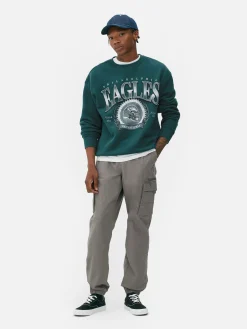 T-Shirts Et Sweat-Shirts À Motifs|Sweats À Capuche Et Sweat-Shirts|Primark Sweat-shirt Graphique NFL Philadelphia Eagles Bleu sarcelle