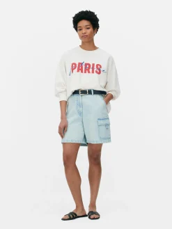 Sweats À Capuche Et Sweat-Shirts|Primark Sweat-shirt Graphique Paris Ivoire