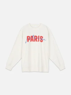 Sweats À Capuche Et Sweat-Shirts|Primark Sweat-shirt Graphique Paris Ivoire