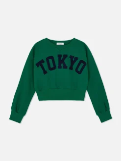 Sweats À Capuche Et Sweat-Shirts|Primark Sweat-shirt Graphique Tokyo Vert