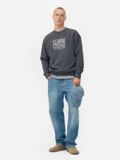 T-Shirts Et Sweat-Shirts À Motifs|Sweats À Capuche Et Sweat-Shirts|Primark Sweat-shirt Nature Morte Au Crâne De Cézanne Noir