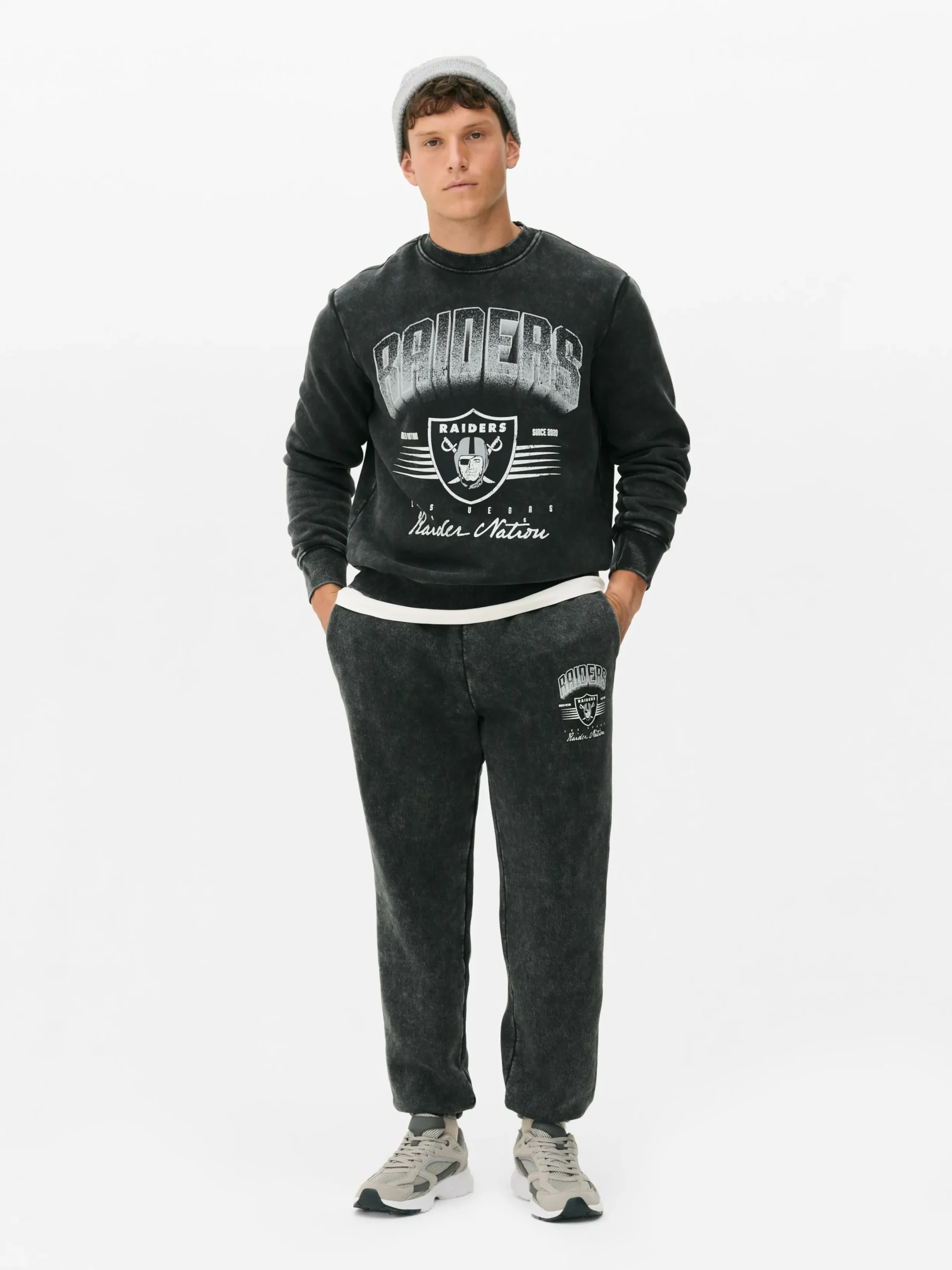 T-Shirts Et Sweat-Shirts À Motifs|Sweats À Capuche Et Sweat-Shirts|Primark Sweat-shirt NFL Las Vegas Raiders à Coordonner Anthracite