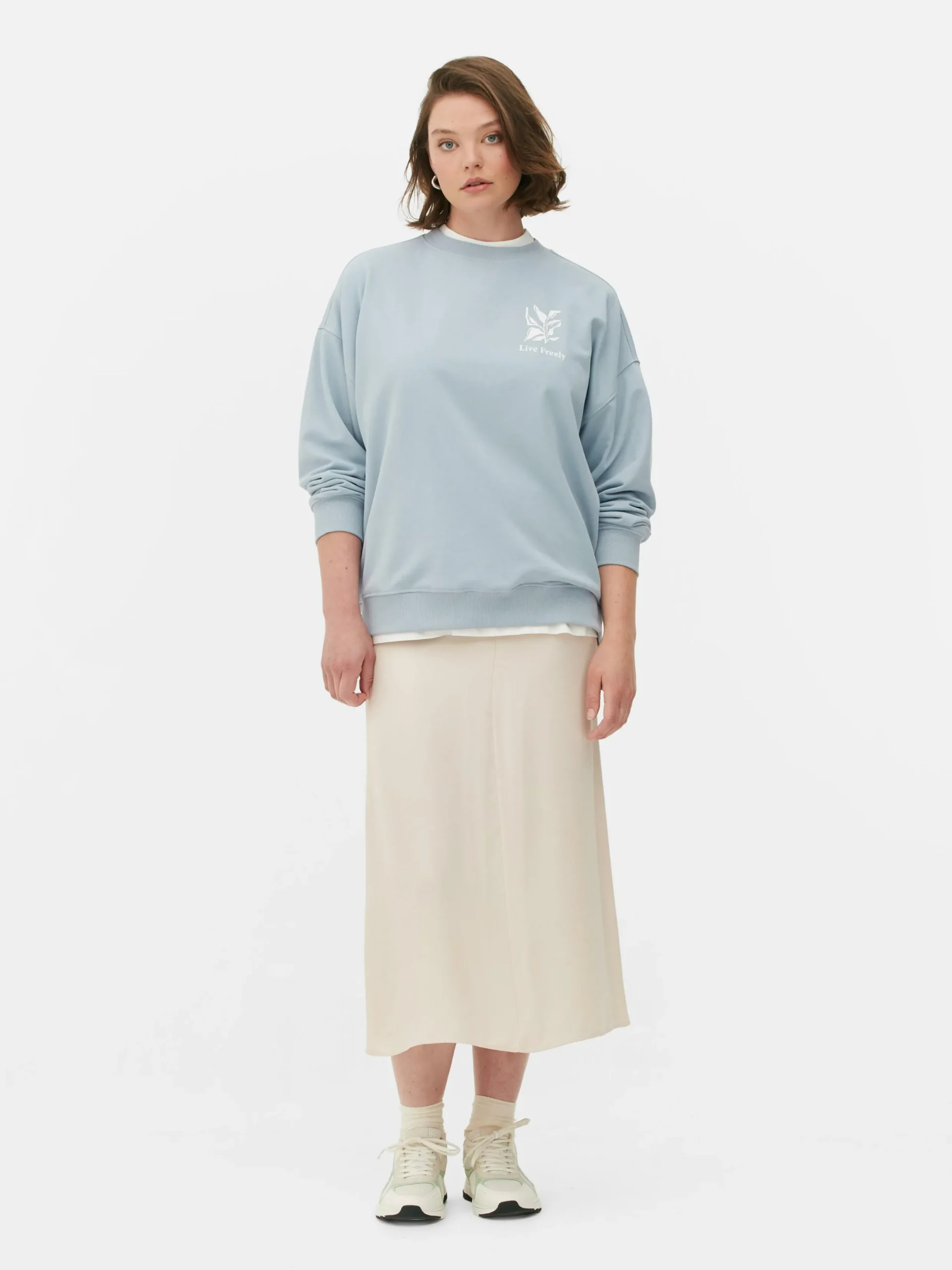 Sweats À Capuche Et Sweat-Shirts|Primark Sweat-shirt Oversize Graphique Bleu