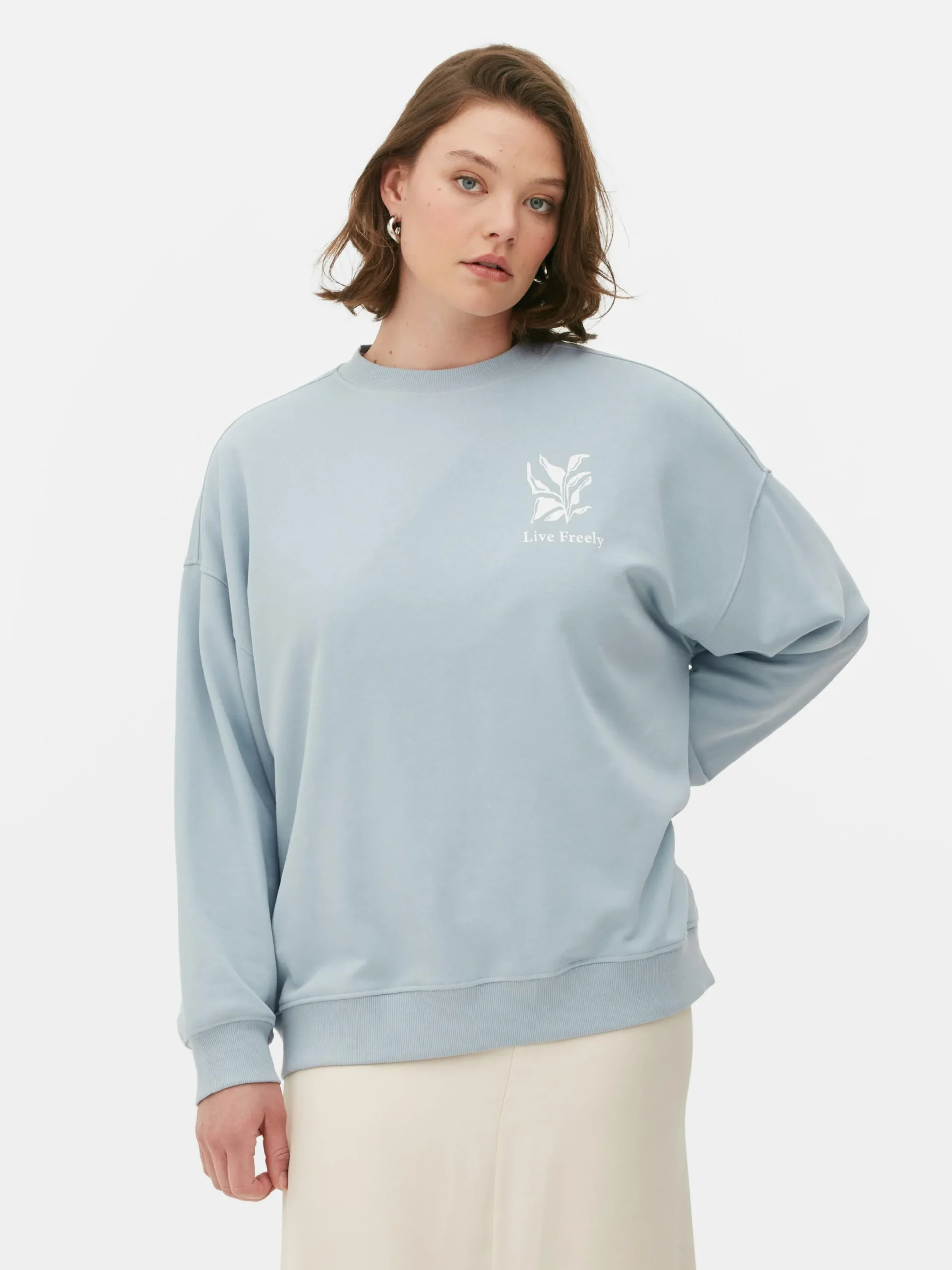 Sweats À Capuche Et Sweat-Shirts|Primark Sweat-shirt Oversize Graphique Bleu