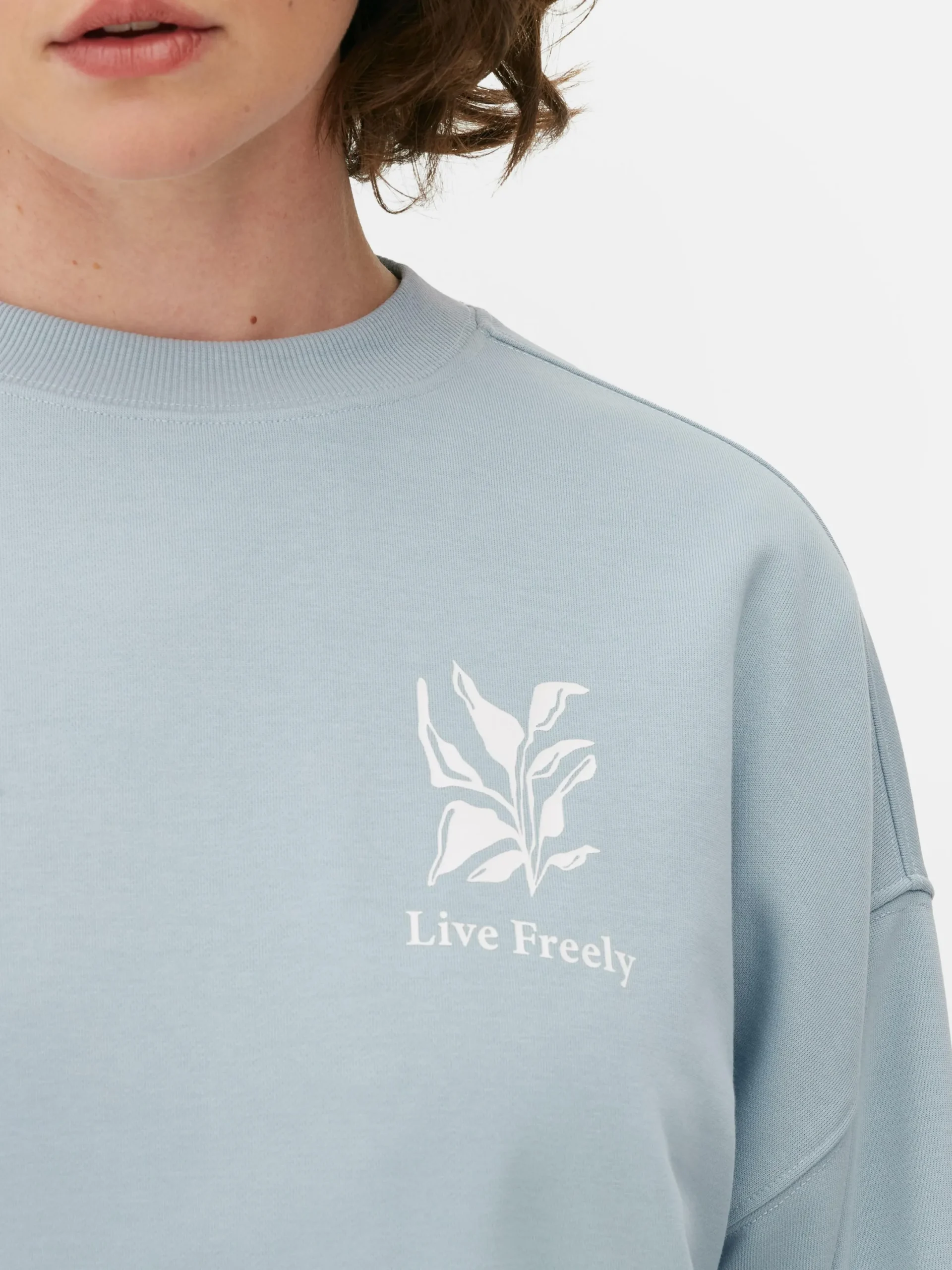 Sweats À Capuche Et Sweat-Shirts|Primark Sweat-shirt Oversize Graphique Bleu