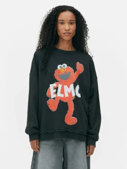 Sweats À Capuche Et Sweat-Shirts|Primark Sweat-shirt Oversize Graphique Sesame Street Anthracite