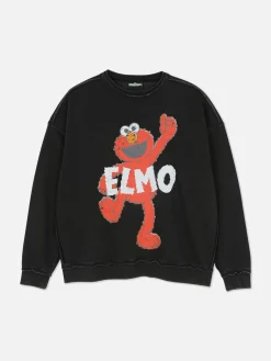 Sweats À Capuche Et Sweat-Shirts|Primark Sweat-shirt Oversize Graphique Sesame Street Anthracite
