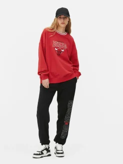 Sweats À Capuche Et Sweat-Shirts|Primark Sweat-shirt Oversize NBA Chicago Bulls Rouge