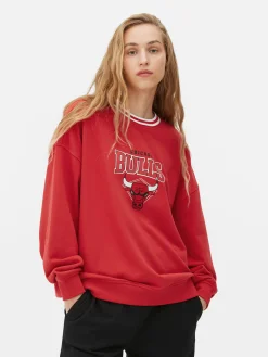 Sweats À Capuche Et Sweat-Shirts|Primark Sweat-shirt Oversize NBA Chicago Bulls Rouge