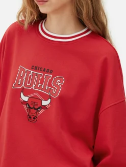 Sweats À Capuche Et Sweat-Shirts|Primark Sweat-shirt Oversize NBA Chicago Bulls Rouge