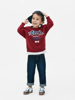 Sweats À Capuche Et Sweat-Shirts|Primark Sweat-shirt Ras-du-cou Graphique Bordeaux