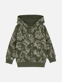 Sweats À Capuche Et Sweat-Shirts|Primark Sweat-shirt Zippé à Capuche Graphique à Coordonner Kaki