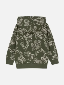 Sweats À Capuche Et Sweat-Shirts|Primark Sweat-shirt Zippé à Capuche Graphique à Coordonner Kaki
