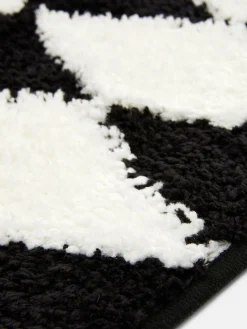 Tapis De Bain|Primark Tapis De Bain à Losanges Noir/Blanc