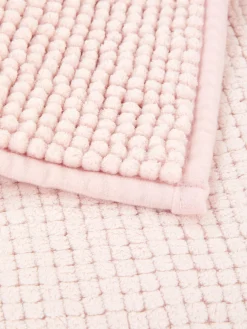 Tapis De Bain|Primark Tapis De Bain En Maille Chenille Rose poudré