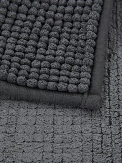 Tapis De Bain|Primark Tapis De Bain En Maille Chenille Gris foncé