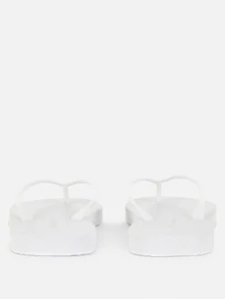 Tongs Et Claquettes|Primark Tongs Plates Essential Blanc