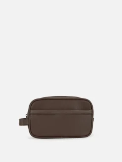 Sacs Et Portefeuilles|Primark Trousse De Toilette En Simili Cuir Marron