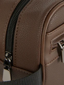 Sacs Et Portefeuilles|Primark Trousse De Toilette En Simili Cuir Chocolat