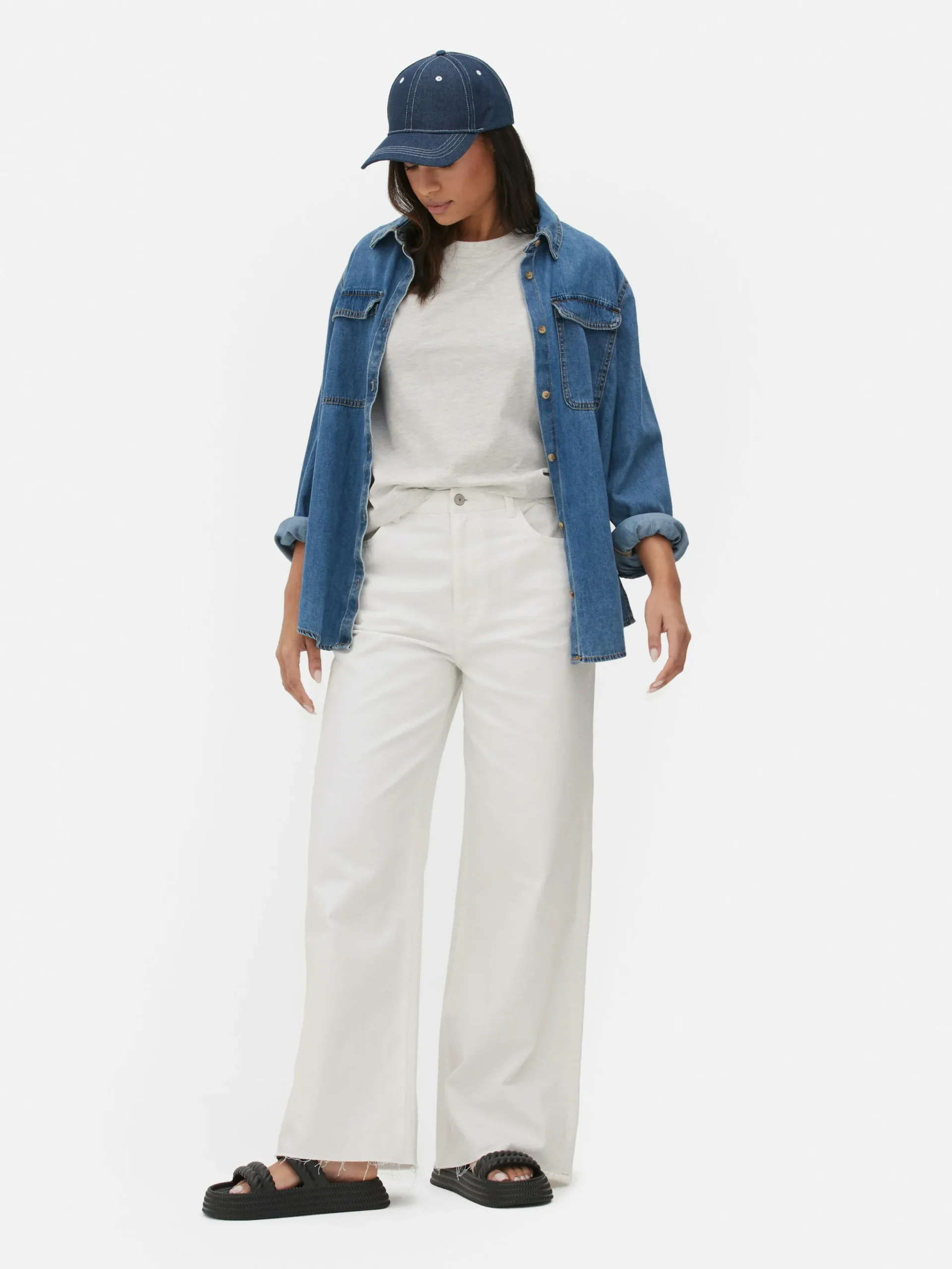 Hauts Et T-Shirts|Primark T-shirt à Col Ras-du-cou Gris chiné