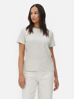 Hauts Et T-Shirts|Primark T-shirt à Col Ras-du-cou Gris chiné