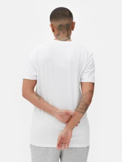 Hauts Et T-Shirts|Primark T-shirt à Col Ras-du-cou Coupe Regular Blanc