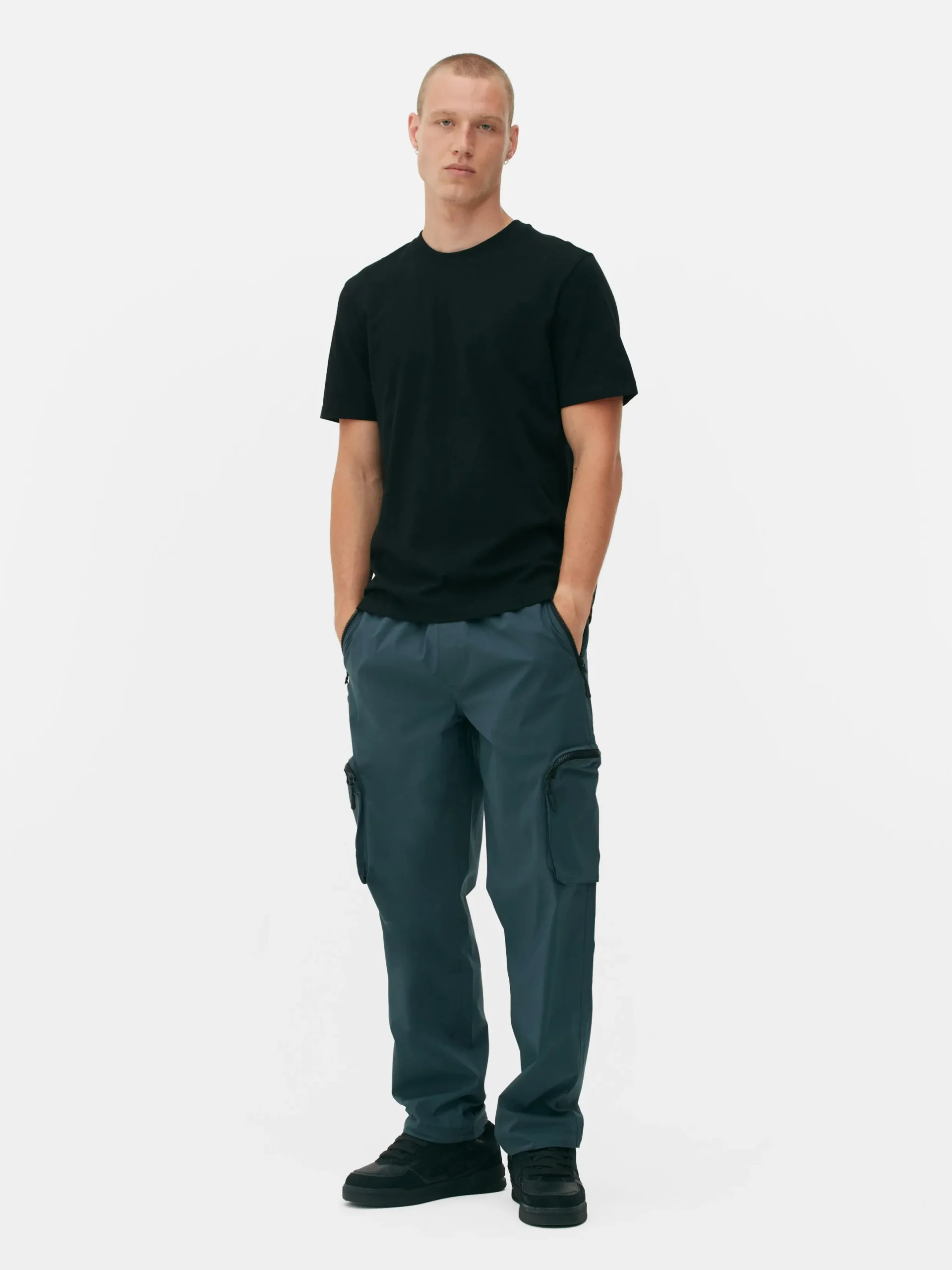 Hauts Et T-Shirts|Primark T-shirt à Col Ras-du-cou Coupe Regular Noir