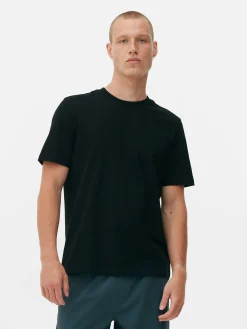 Hauts Et T-Shirts|Primark T-shirt à Col Ras-du-cou Coupe Regular Noir