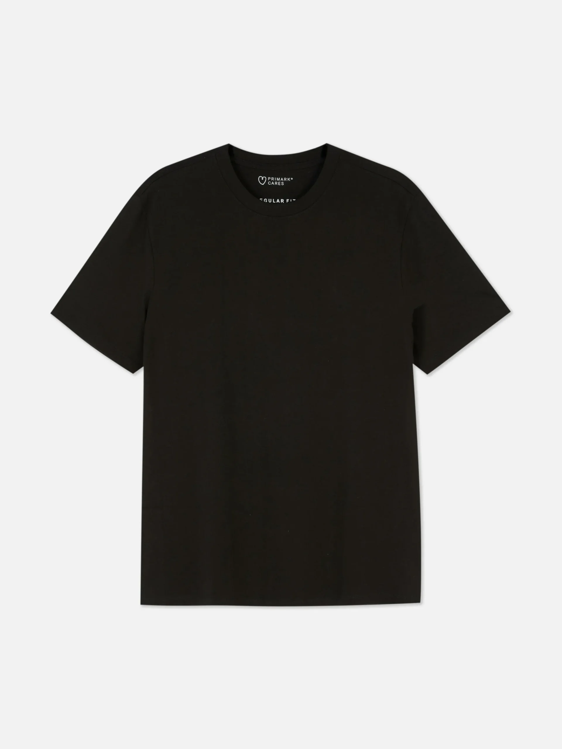 Hauts Et T-Shirts|Primark T-shirt à Col Ras-du-cou Coupe Regular Noir