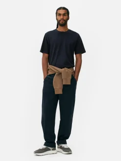 Hauts Et T-Shirts|Primark T-shirt à Col Ras-du-cou Coupe Regular Bleu marine