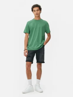 Hauts Et T-Shirts|Primark T-shirt à Col Ras-du-cou Coupe Regular Vert