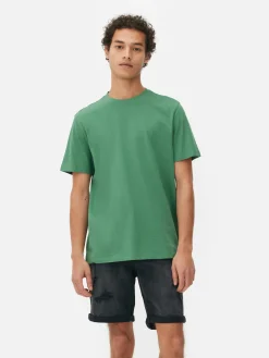 Hauts Et T-Shirts|Primark T-shirt à Col Ras-du-cou Coupe Regular Vert