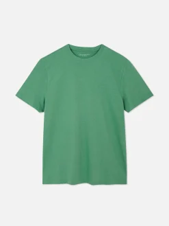 Hauts Et T-Shirts|Primark T-shirt à Col Ras-du-cou Coupe Regular Vert